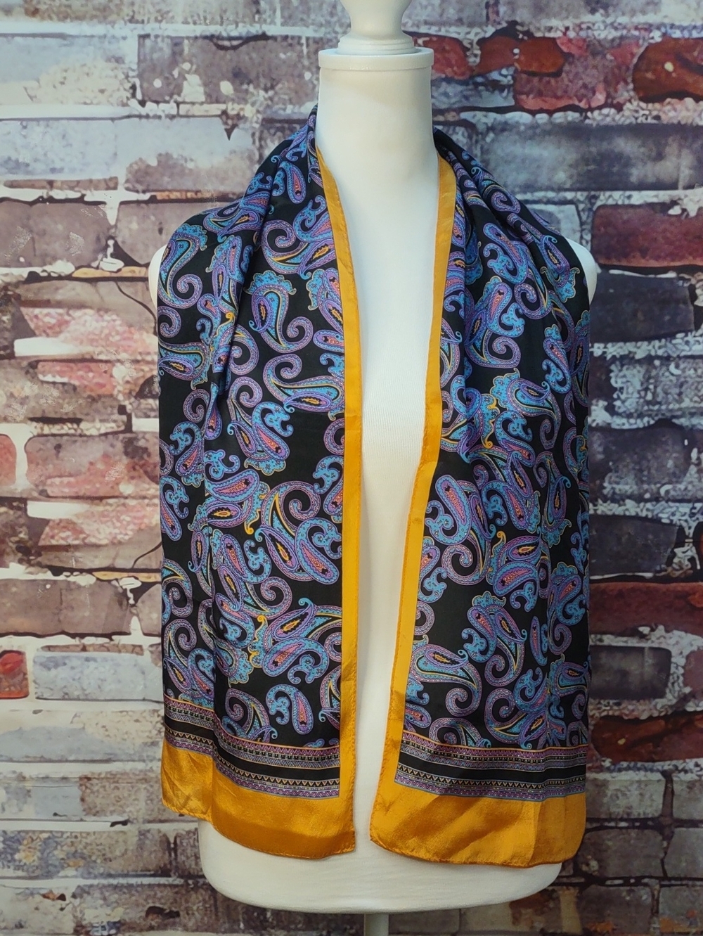 Vintage Specialty House Silk Paisley Scarf